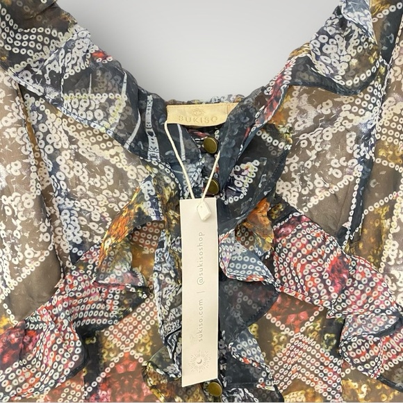 NWT SUKISO WOMEN'S ANGELINA DRESS IN PINK DECO Sz Small - Picture 5 of 14